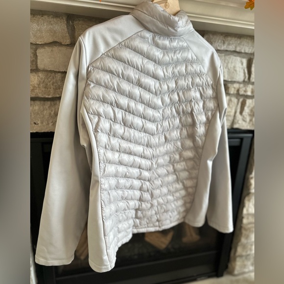 32 Degrees Heated Puffer Jacket Stretch comfort side panels GRAY Size XXL - Picture 6 of 15